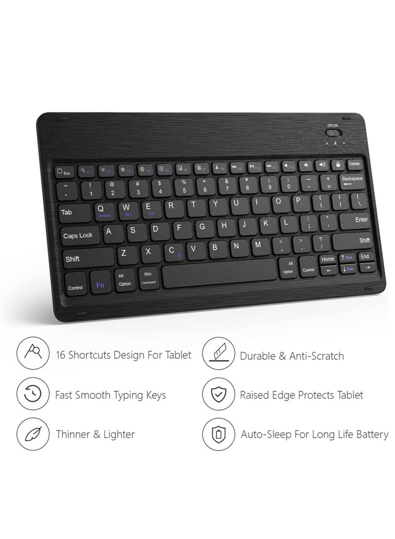 Galaxy Tab S8 Plus/ S7 Plus Keyboard Case, Wireless Detachable, PU Leather Stand Cover, Micro USB Rechargeable, Keyboard Case