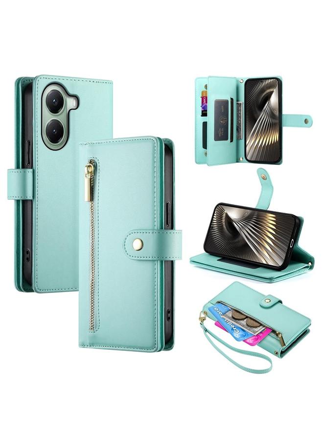 Case For Xiaomi Poco X7 Pro / Redmi Turbo 4 Nine Card-slot Zipper Wallet Bag Leather Phone Case