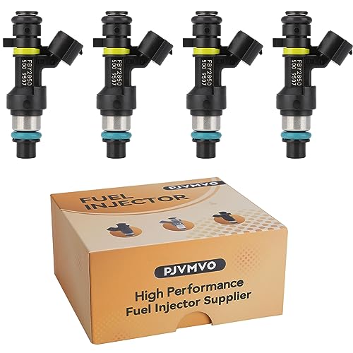 Pjvmvo FBY2850 Fuel Injectors,Compatible with/Nissan 2.5L Altima Rogue 2015 2016 2017 2018 |2.0L Nv200 Sentra | |1.8L Tiida Versa Cube 2007 2008 2009 2010 2011 2012 2013 2014 | |18 Holes| |Set of 4| - Image 1