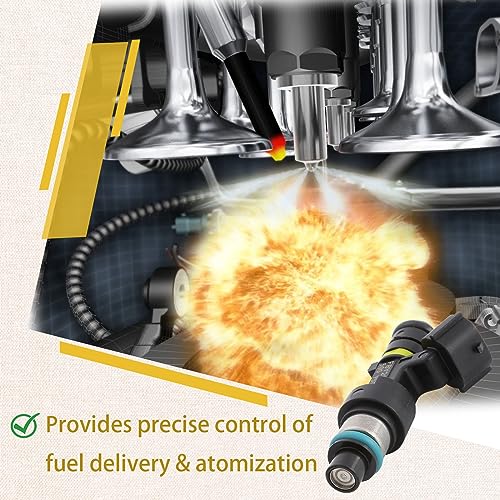 Pjvmvo FBY2850 Fuel Injectors,Compatible with/Nissan 2.5L Altima Rogue 2015 2016 2017 2018 |2.0L Nv200 Sentra | |1.8L Tiida Versa Cube 2007 2008 2009 2010 2011 2012 2013 2014 | |18 Holes| |Set of 4| - Image 5