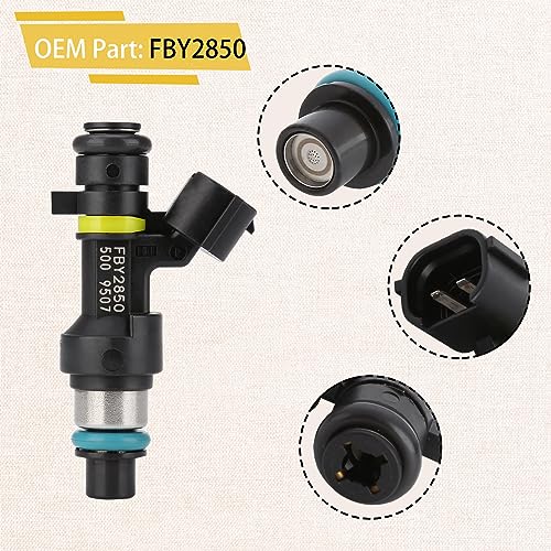 Pjvmvo FBY2850 Fuel Injectors,Compatible with/Nissan 2.5L Altima Rogue 2015 2016 2017 2018 |2.0L Nv200 Sentra | |1.8L Tiida Versa Cube 2007 2008 2009 2010 2011 2012 2013 2014 | |18 Holes| |Set of 4| - Image 4