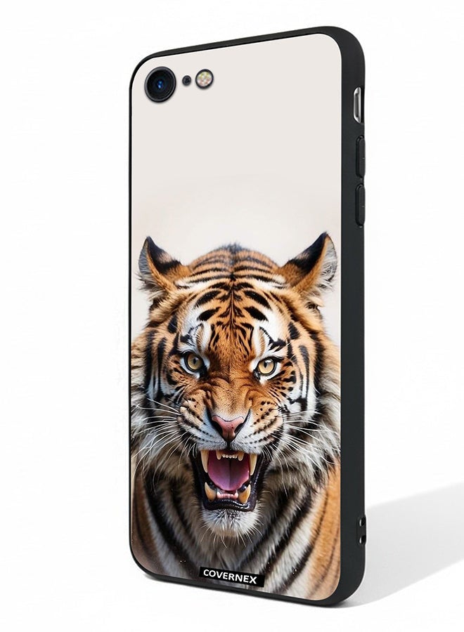 Covernex Apple iPhone 8 Protective Case Cover Printed Featuring Roaring Tiger - Image 1