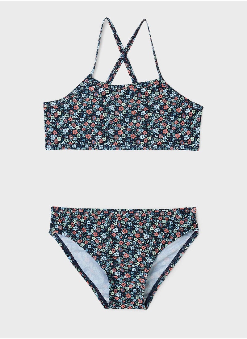 NAME IT - Kids Floral Print Bikini - Image 1