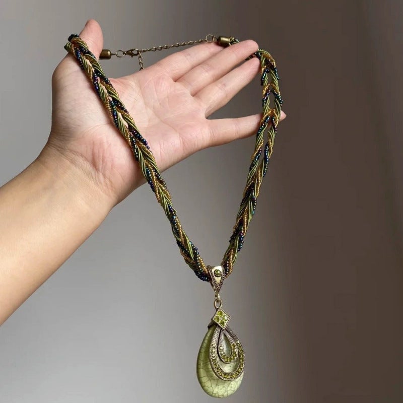 Bohemian Multi-Color Pendant Necklace - Image 2