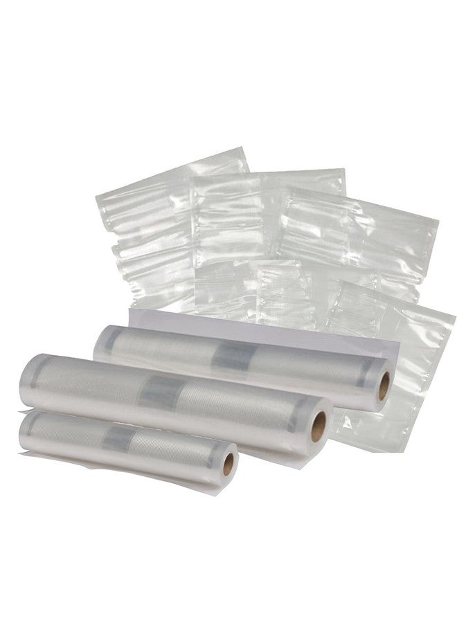 Nesco VS-07V Vacuum Sealer Bag Variety Pack, Bag/Roll Combo, Clear - Image 1