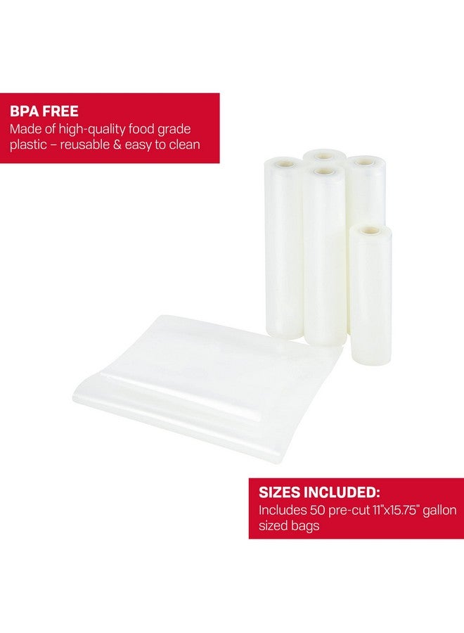 Nesco VS-07V Vacuum Sealer Bag Variety Pack, Bag/Roll Combo, Clear - Image 4