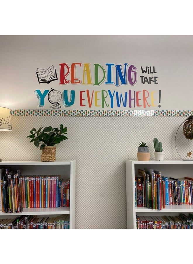 Finduat Reading Will Take You Everywhere Inspirational Quote Wall Decal Sticker Motivational Phrase Nursery Decoration Classroom Bedroom Playroom Art Kid Study Room Library Wall Sticker Decor - Image 5