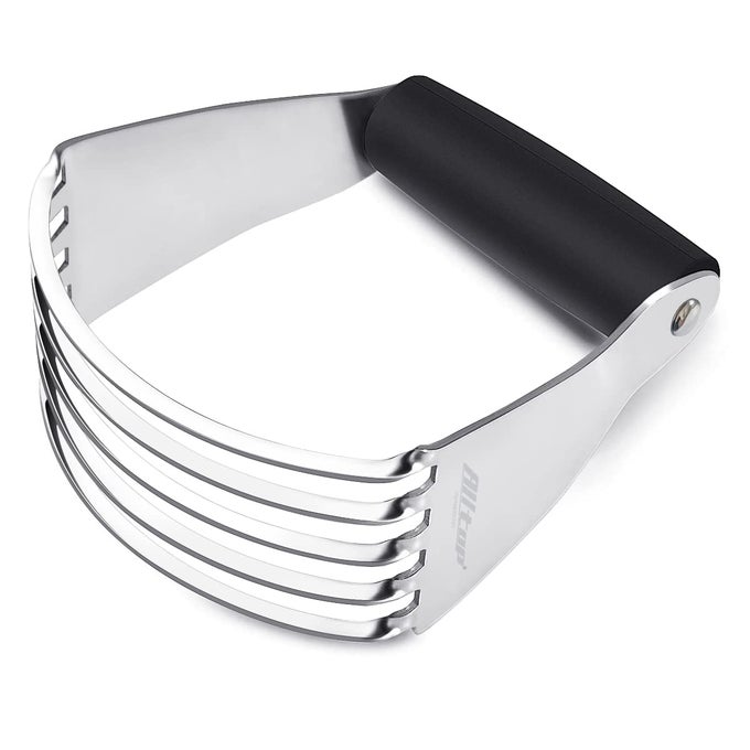 ALLTOP PASTRY SHORTENING BLENDER CUTTERSTAINLESS STEEL DOUGH MASHER FOR BUTTER BISCUITBAKING KNEADINGDOUGH FLAKIER AND FLUFFIER PIE CRUSTS ALMOND HAND KITCHEN TOOL 1 BLACK