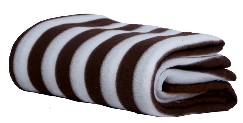 Goyal's Polar Fleece 250TC Single Bed Stripes Blanket - Brown - Image 5