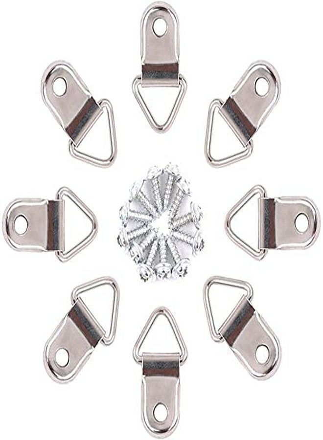 DIY Crafts Triangle Ring Picture Non-Trace Hangers Shape Single Hole Nail with Screws with Transparent Box (10 Pcs Set, Triangle Ring + Screws) - Image 1