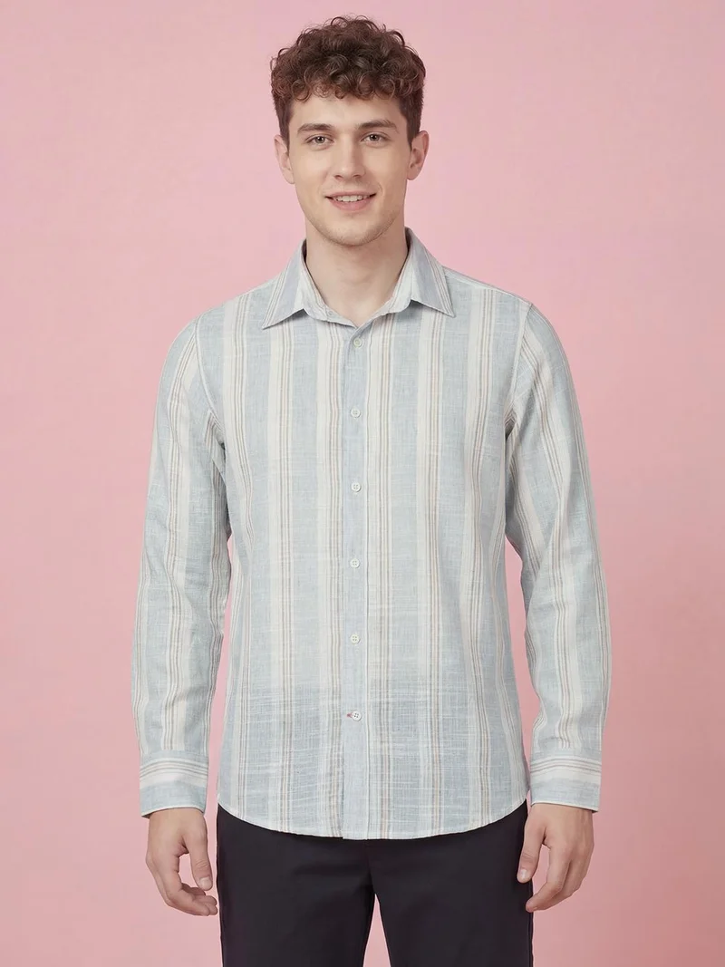 Being Human Men Striped Casual Shirt