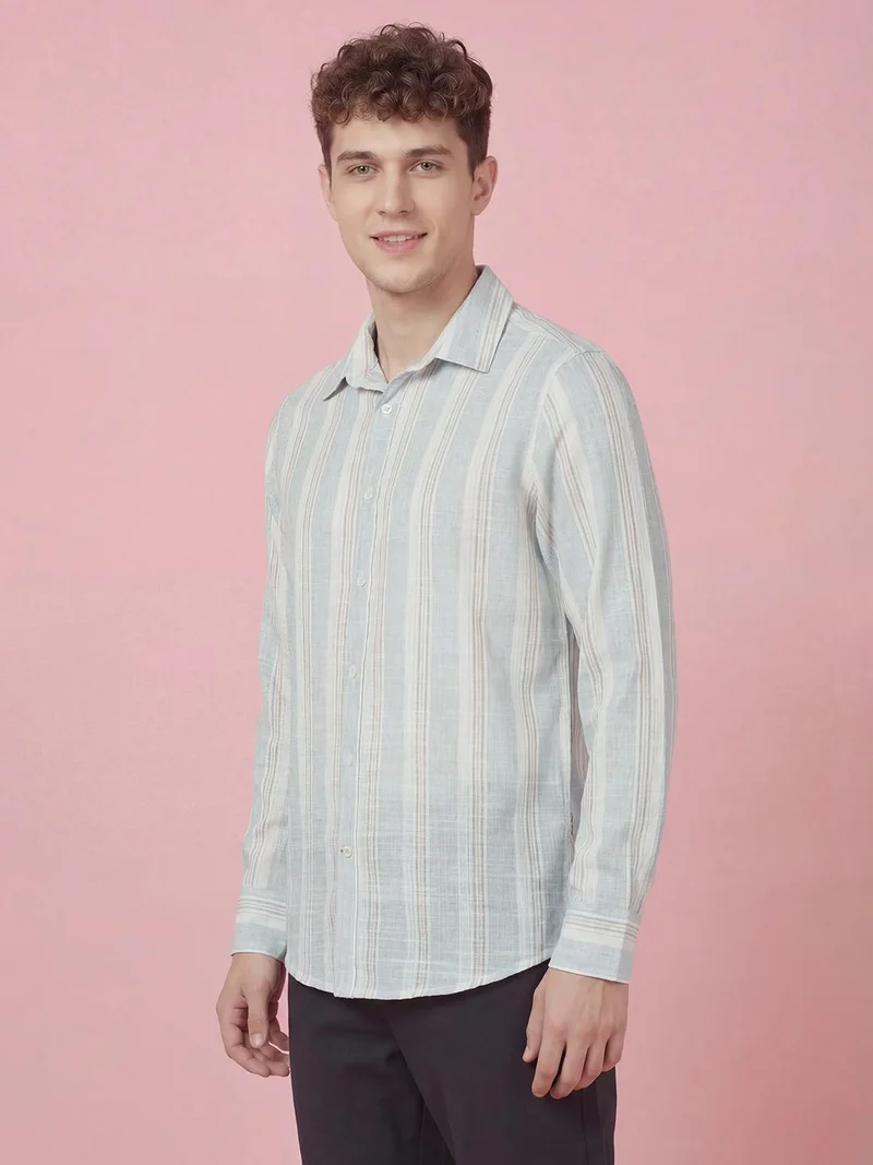 Being Human Men Striped Casual Shirt