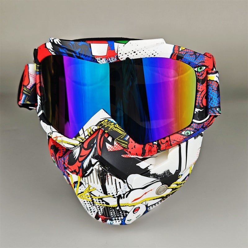 Men's and Women's Windproof Ski & Cycling Mask - Skull Design for Outdoor Sports, Motorcycle Riding, and Novelty Gifts