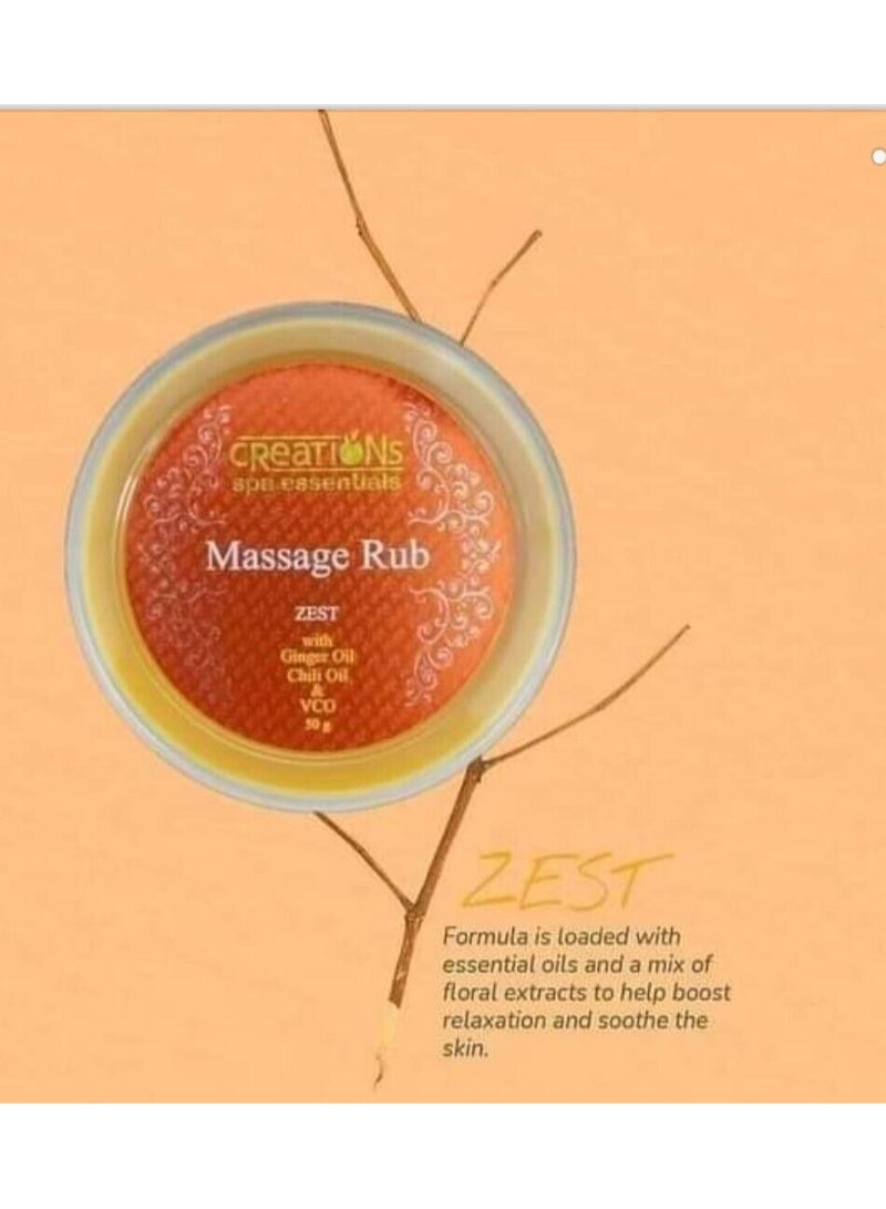 creation Massage Rub with Ginger Oil Chili Oil,50g - Image 2