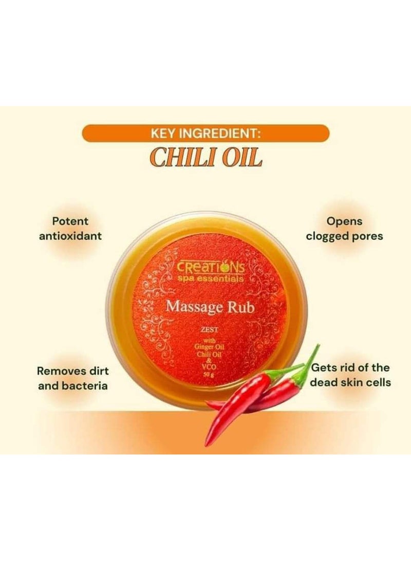 creation Massage Rub with Ginger Oil Chili Oil,50g - Image 3