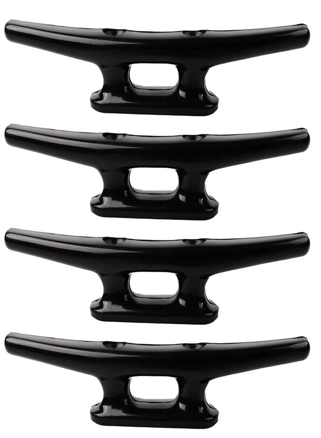 Laorde Nylon Boat Cleats Black, 4"/5"/6"/8", Marine Grade Dock Cleats for Rope, Kayak, Mooring, Canoe, Maritime Decor, Tie Down (5 inch 4 Pack) - Image 1
