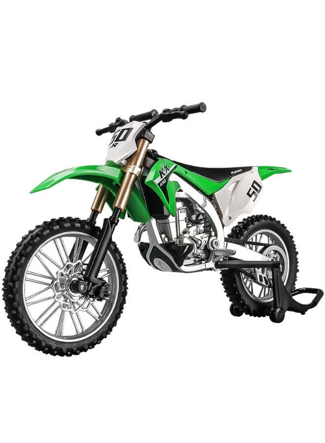 هالامودو 1:12 نموذج سبائك الدراجات الجبلية مع المنصات، نموذج دراجة سبائك محاكاة، التصميم المتحرك للعجلة الأمامية، دراجة تنافسية متطرف عبر البلاد، لعبة دراجة مهنية، مجموعة زخرفة دراجة سبائك، هدية مثالية للأطفال الأولاد الفتيات، معدات الحفلة لعرض ذكرى المجموعة، أخضر، 17*7*10 سم - Image 1