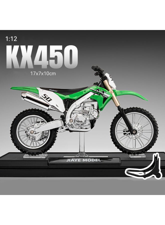 هالامودو 1:12 نموذج سبائك الدراجات الجبلية مع المنصات، نموذج دراجة سبائك محاكاة، التصميم المتحرك للعجلة الأمامية، دراجة تنافسية متطرف عبر البلاد، لعبة دراجة مهنية، مجموعة زخرفة دراجة سبائك، هدية مثالية للأطفال الأولاد الفتيات، معدات الحفلة لعرض ذكرى المجموعة، أخضر، 17*7*10 سم - Image 3