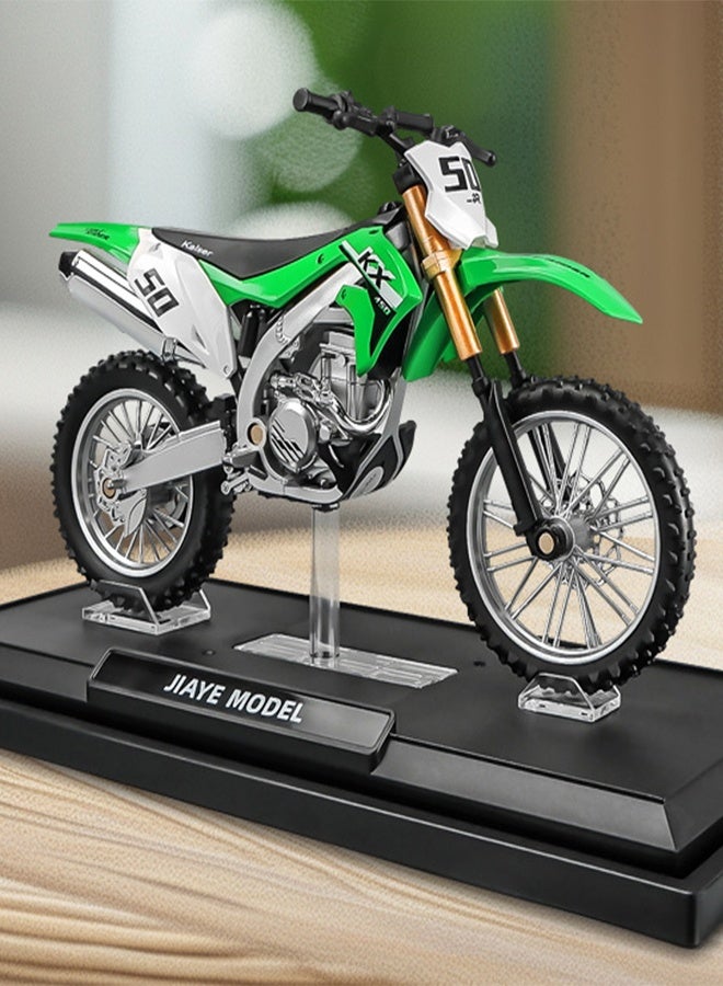 هالامودو 1:12 نموذج سبائك الدراجات الجبلية مع المنصات، نموذج دراجة سبائك محاكاة، التصميم المتحرك للعجلة الأمامية، دراجة تنافسية متطرف عبر البلاد، لعبة دراجة مهنية، مجموعة زخرفة دراجة سبائك، هدية مثالية للأطفال الأولاد الفتيات، معدات الحفلة لعرض ذكرى المجموعة، أخضر، 17*7*10 سم - Image 2