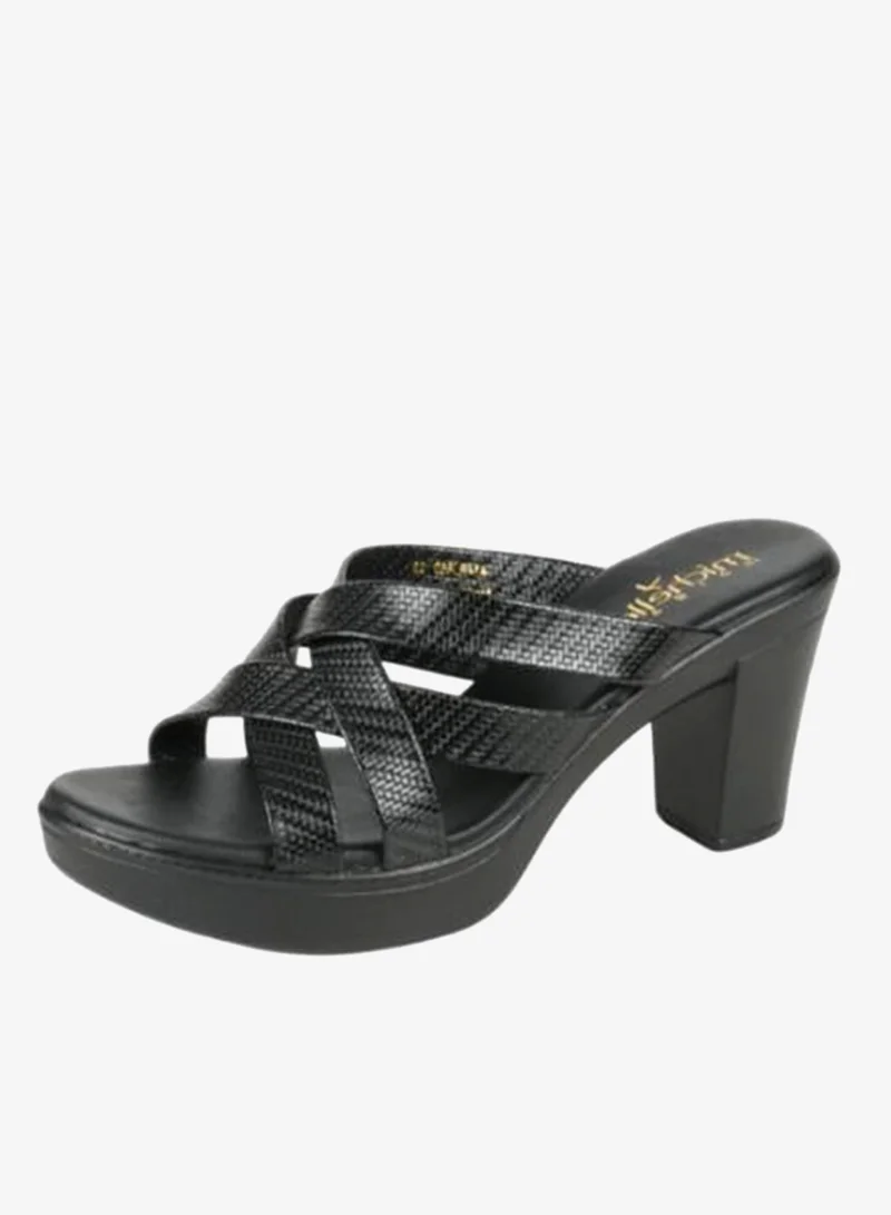 Michelle Morgan 092-2894 Michelle Morgan Ladies Block Heel Sandals 414RJ868 Black