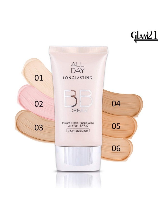 Glam 21 Glam21 Bb Cream Longlasting Oil Free Sun Protection Formulalightweight Non Greasy Creamy Texturefor All Skins05 40Gm - Image 2