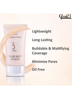Glam 21 Glam21 Bb Cream Longlasting Oil Free Sun Protection Formulalightweight Non Greasy Creamy Texturefor All Skins05 40Gm  - Image 3