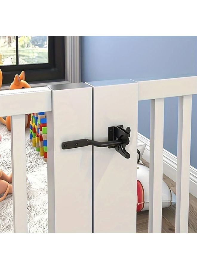 Automatic Gravity Self Locking Latch For Wooden Fence Gate Durable Steel Black 1pc - Image 4