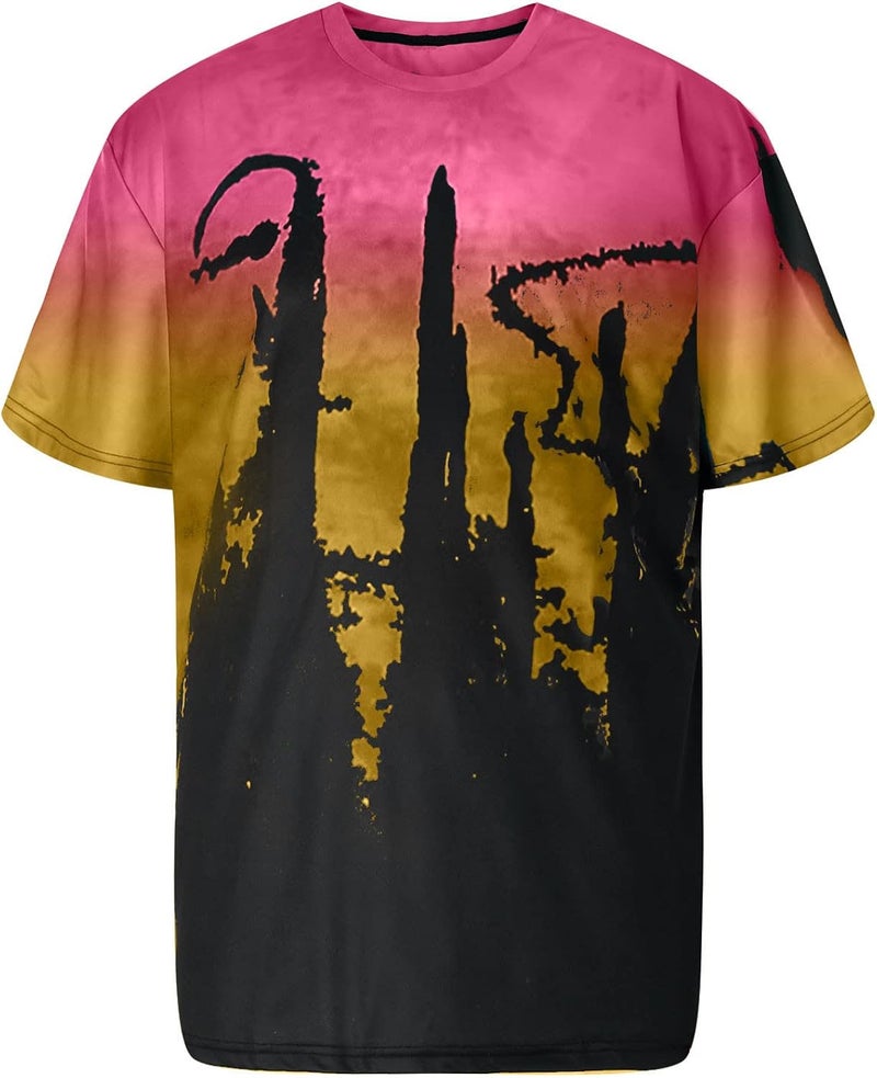 comfrt Short-Sleeve Hawaiian Shirt for Men Unisex Fashion T-Shirt Stretch Workout Tee Top Quick-Dry Golf Shirt - Image 1