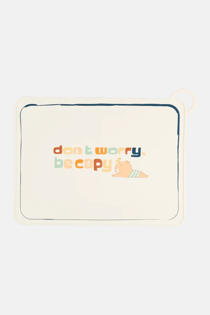 Muy Mucho Silicon Place Mat 33 x 43 cm, White