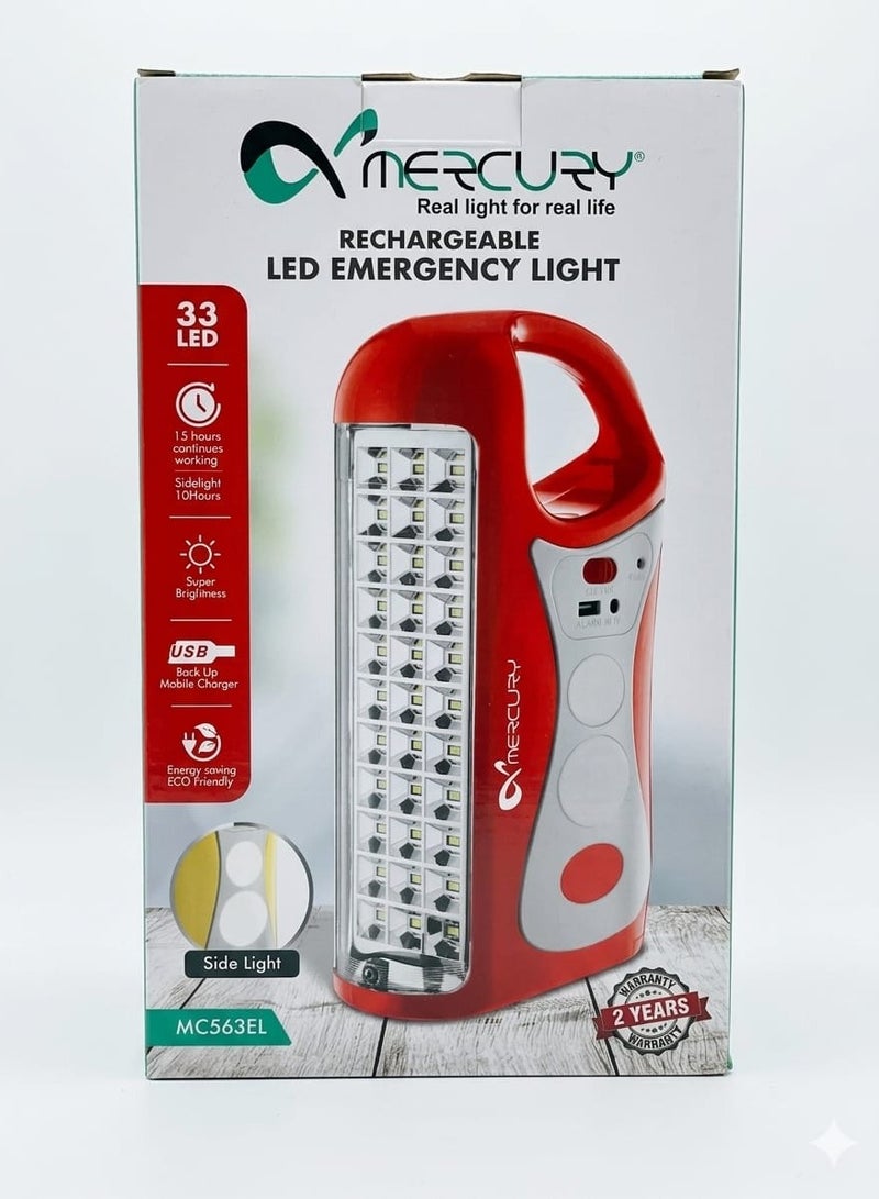 MERCURY RECHARGEABLE LED EMERGENCY LIGHT MC563EL