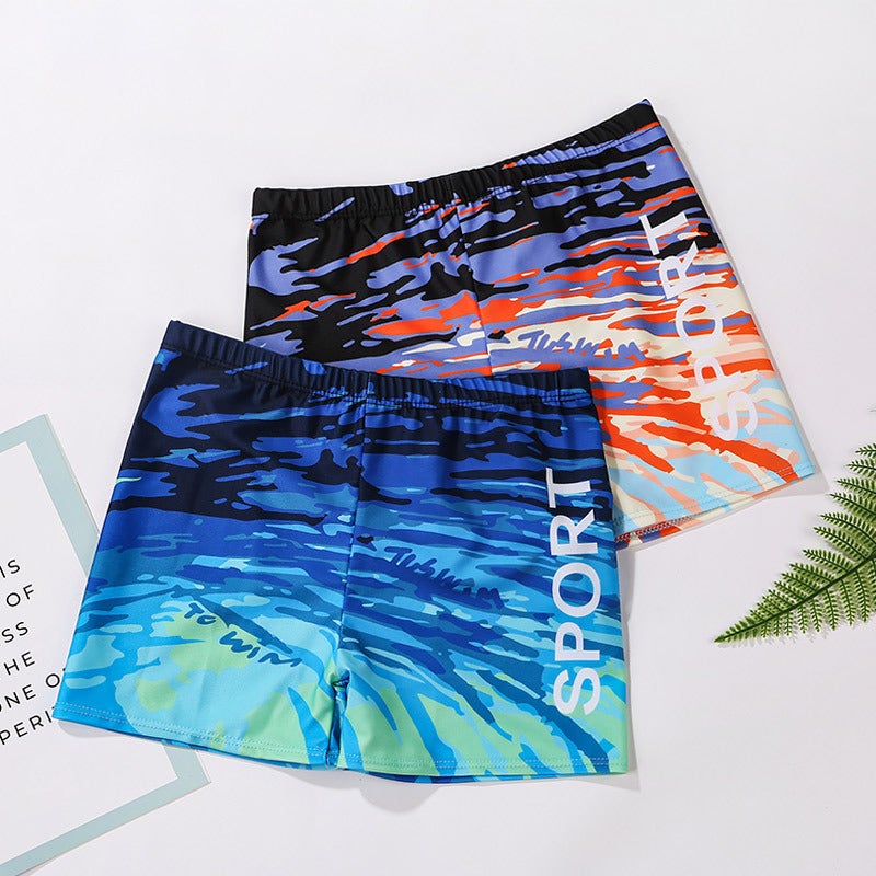 إسكدنيا Men'S Swimming Trunks Teenagers Big Children Swimming Junior High School Students 14 Senior High School 12 Fat Baby 15 Beach Trunks Training Pants 16 - Image 2