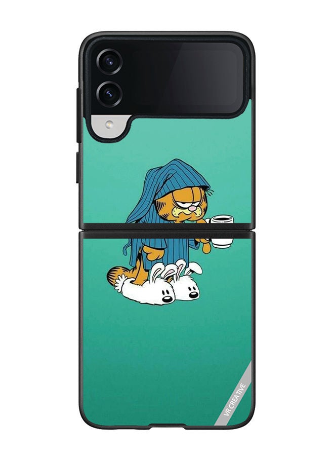 VR CREATIVE Protective Case Cover For Samsung Galaxy Z Flip4 Cartoon Design Multicolour - Image 1