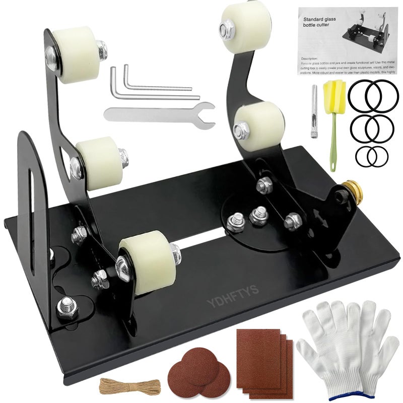 YDHFTYS Upgrade Glass Bottle Cutter, Glass Cutters Tools - Glass Cutter for Bottles, Adjustable Bottle, Cutter Cutting Diameter 1.3-5.5", Easy Glass Bottle Cutter kit for All Shapes (Round & Square Bottles) - Image 1