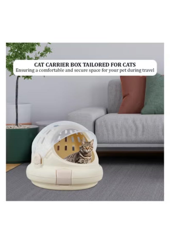NNC PETS Pet carrier with Carrying handle, Stylish and Lightweight, 42 Pet capsule with safety lock, Transparent view, Fully enclosed pet carrier for small and Medium cats, Breathable cat travel case, (Brown) - Image 5