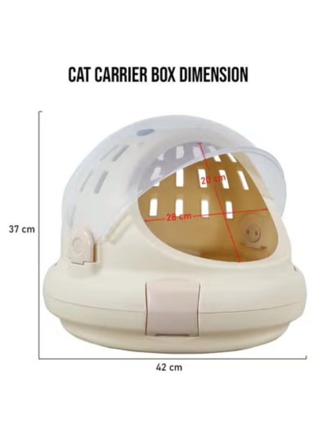 NNC PETS Pet carrier with Carrying handle, Stylish and Lightweight, 42 Pet capsule with safety lock, Transparent view, Fully enclosed pet carrier for small and Medium cats, Breathable cat travel case, (Brown) - Image 2