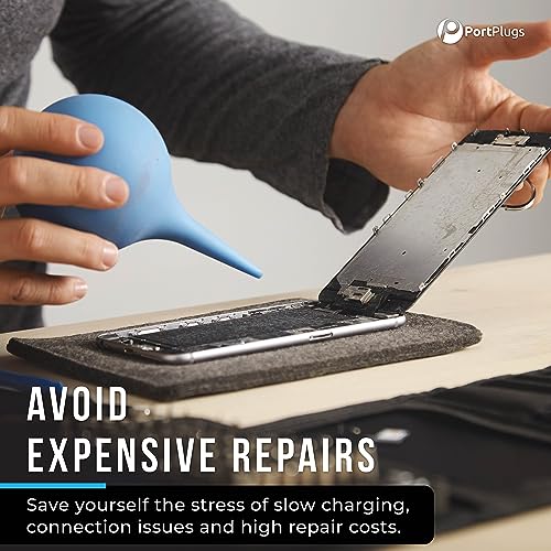 PortPlugs USB-C Dust Plugs & Headphone Jack Protectors Compatible with Samsung, Android, MacBooks, Laptops & Tablets – Type-C Charging Ports – Includes Cleaning Brush – Black (25 Pairs) - Image 4