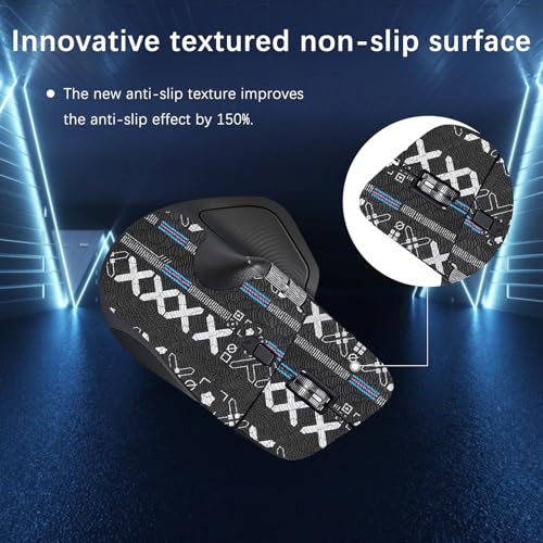 NOUKAJU Mouse Grip Tape Full Coverage for Logitech MX Master 4, Mouse Anti Slip Grip Tape,Self-Adhesive PreCut Sweat-Resistant Professional Mice Upgrade Kit(Black) - Image 5