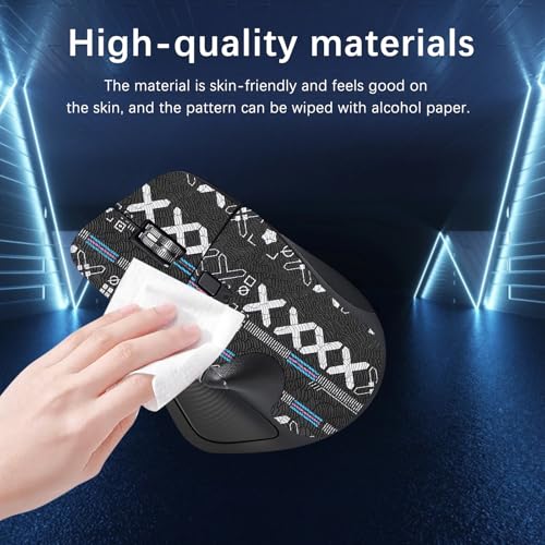 NOUKAJU Mouse Grip Tape Full Coverage for Logitech MX Master 4, Mouse Anti Slip Grip Tape,Self-Adhesive PreCut Sweat-Resistant Professional Mice Upgrade Kit(Black) - Image 3