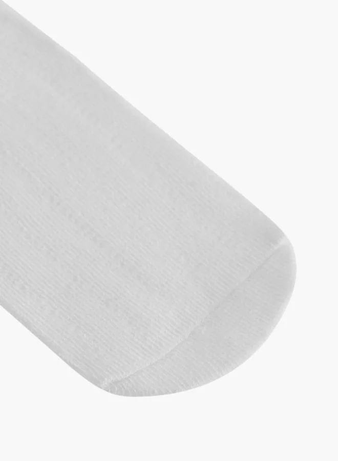 ليتل ميسي Girls Ribbed Non-Terry Ankle Length Socks with Frill Detail - Set of 3