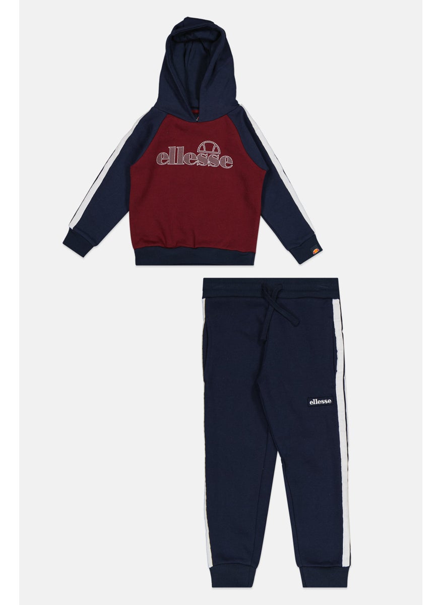 Ellesse Kids Boy 2 Pieces Long Sleeve Hoodie And Sweatpants Set, Navy  - Image 1