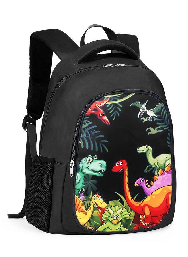 Frantic Waterproof Polyester 26 L 2 Compartment School Backpack with Pencil/Staionery Pouch School Bag Daypack Picnic Bag For School Going Boys & Girls (BK_Black_Jurassic_24_A) - Image 3