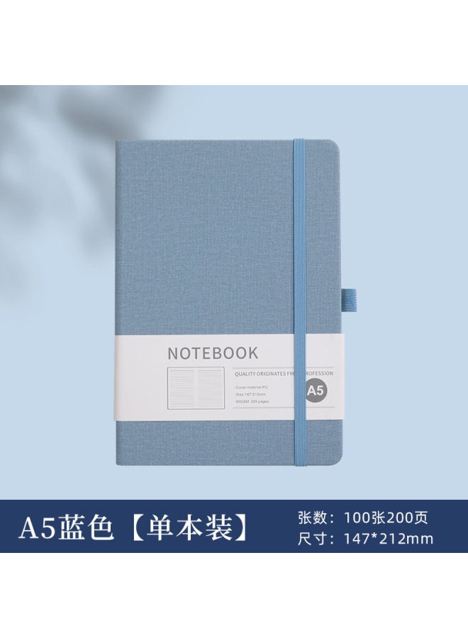 Real Notebook Customized Business Hard Cover Simple Thick Office Strap Diary Stationery Notepad - Image 1