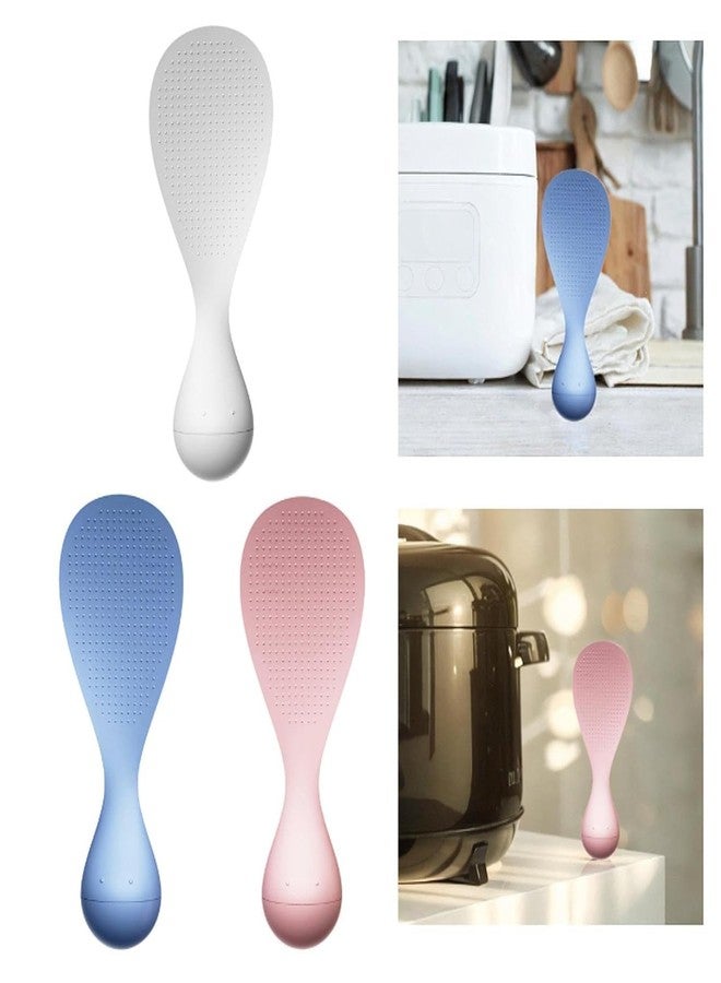 DAONPHARI Non-Stick Rice Serving Spoon | Ergonomic Handle for Comfortable Grip – Durable, Easy to Clean, and Dishwasher-Safe – Ideal for, Curries, and Daily Cooking (Blue) - Image 2