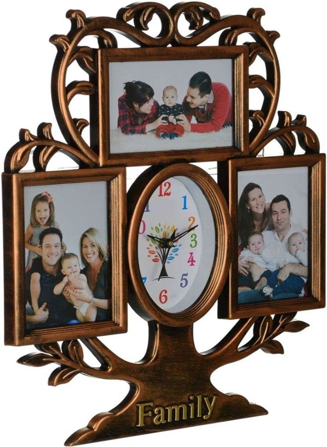 Harbour Analog Latest Stylish New Models Wall Clock with Photo Frames for Home Living Room Hall Bedroom (Size Height 44 X Width 34 cm)- Home Decor Big Size Wall Clock Mzhb 2, Black, King - Image 4
