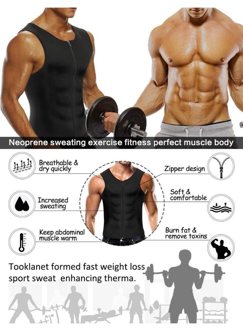 فوريول بدلة تنحيف الجسم للرجال، سترة ساونا، سترة عرقية، ملابس داخلية لتخفيف الوزن، قميص لحرق الدهون، tops رياضية لتمارين اللياقة البدنية، ملابس شكل الجسم. - Image 2