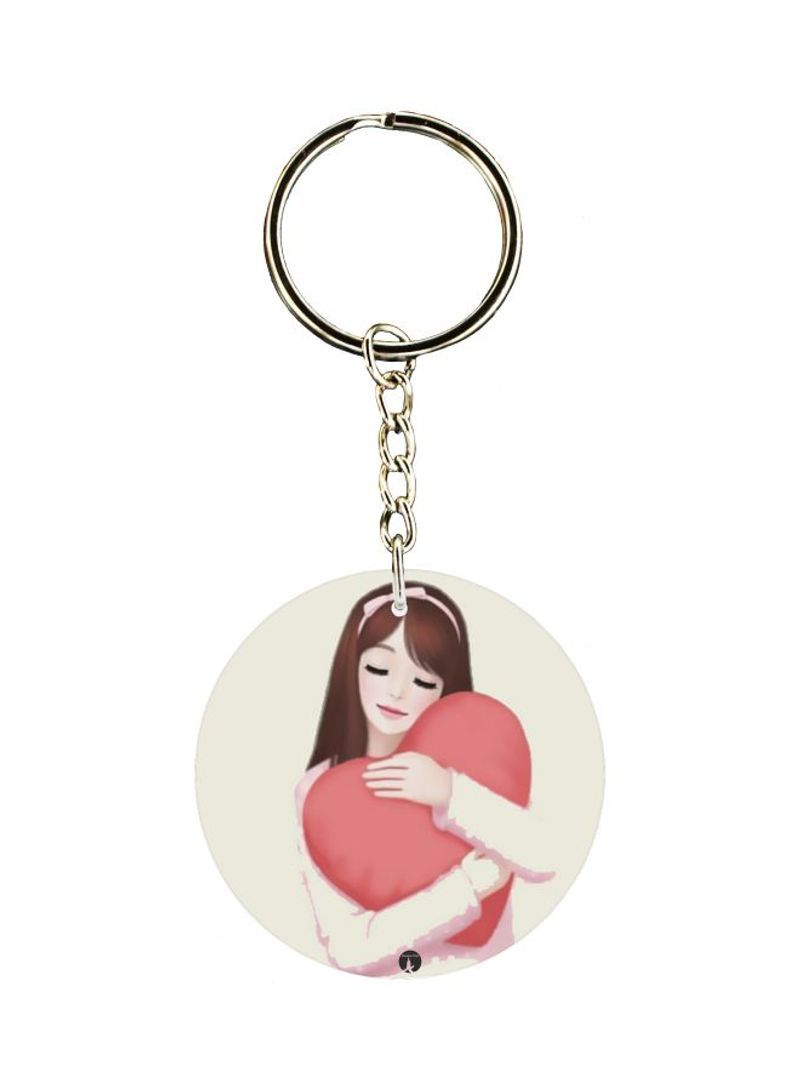 RKN Girl With Love Printed Keychain