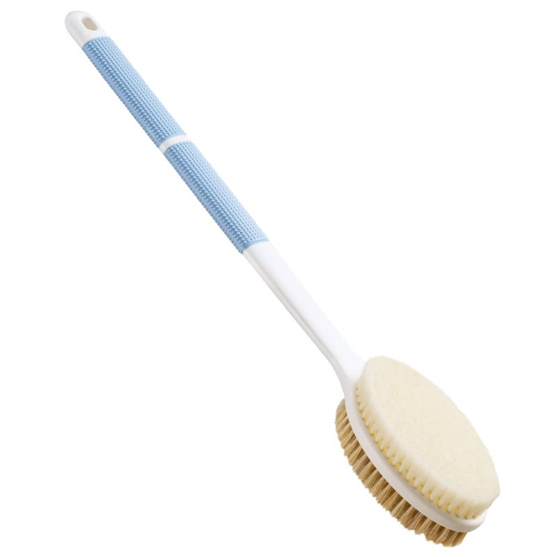 Wonsagain Back Scrubber Anti Slip Long Handle for Shower, Dual-Sided Back Brush with Stiff and Soft Bristles,Body Exfoliator for Bath or Dry Brush. - Image 1