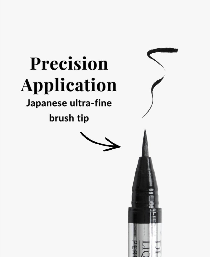 DHC Liquid Eyeliner EX, Water-Resistant, Fine Tip, All Day Wear, Black, 0.01 fl. oz. - Image 3