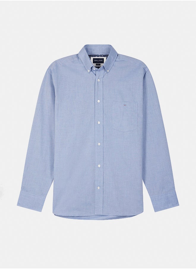 Regular fit shirt with printed elbow patches