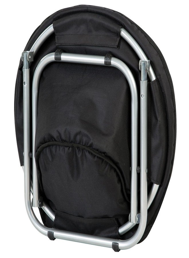 Etna Products Round Pet Bed: Comfortable Elevated Cat Bed with Paw Print Cushion - Black & White Water Resistant Papasan Chair for Small Dogs - Image 3